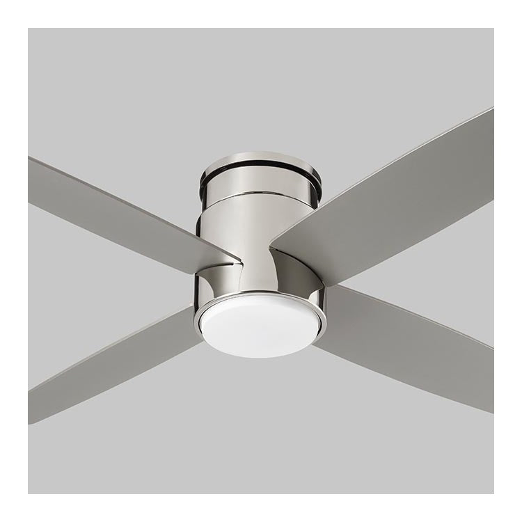 Oslo 52" Four-Blade Hugger Ceiling Fan - Polished Nickel - Image 1