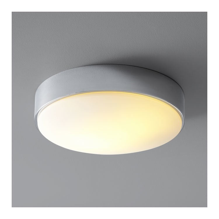 Journey Two-Light 14" Flush Mount Ceiling Fixture with Acrylic Shade - Polished Chrome - Image 1