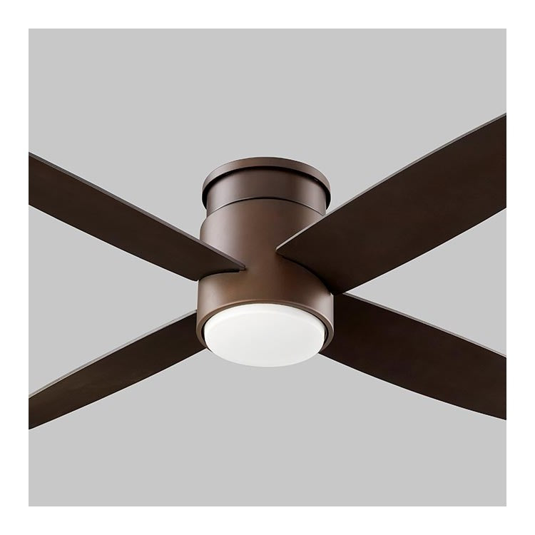 Oslo 52" Four-Blade Hugger Ceiling Fan - Oiled Bronze - Image 1