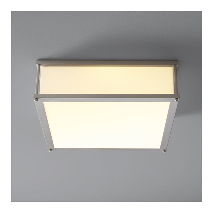 Modulo Two-Light LED Flush Mount Ceiling Fixture - Satin Nickel - Image 1