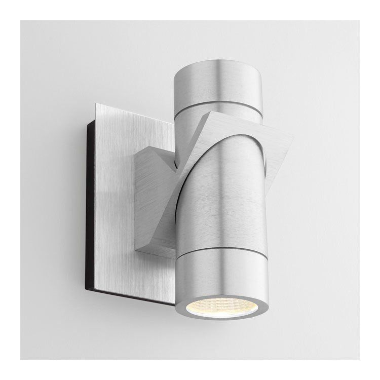 Razzo Two-Light LED Outdoor Wall Sconce - Brushed Aluminum - Image 1