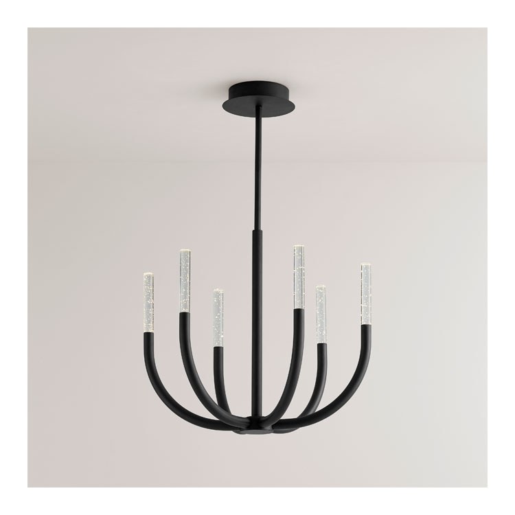 Presto! Six-Light LED Chandelier - Black - Image 1