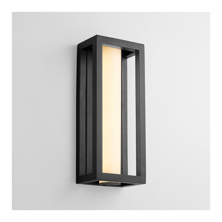 Aperto Single-Light Medium Outdoor Wall Sconce - Black - Image 1