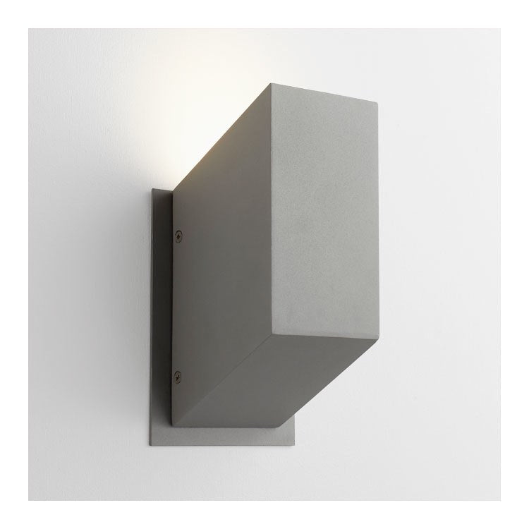 Uno Single-Light LED Small Outdoor Wall Sconce - Gray - Image 1