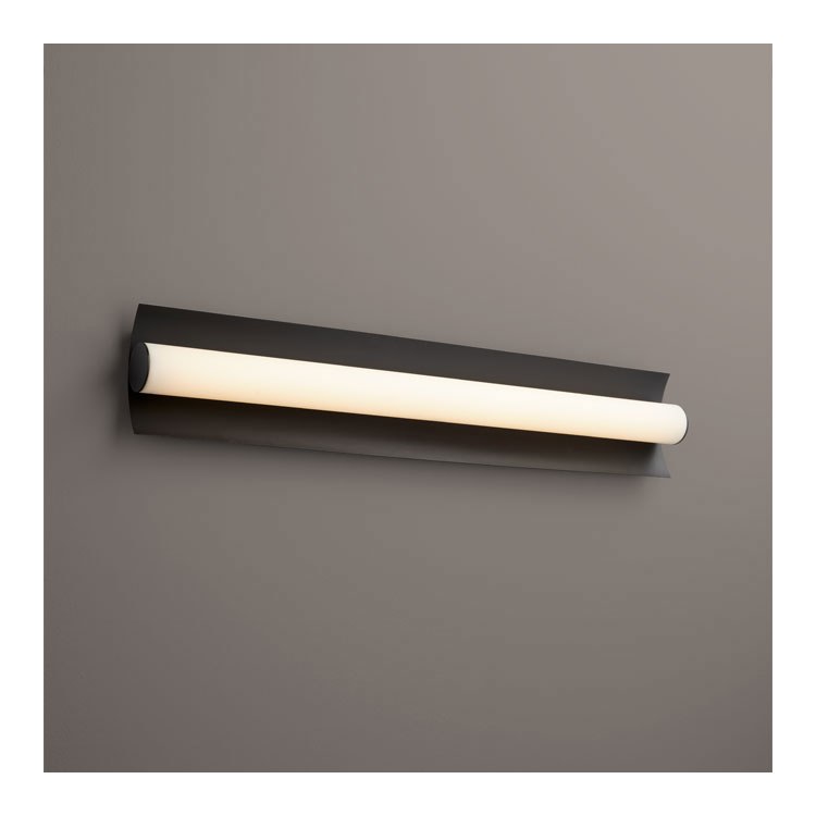 Wave Two-Light 35" LED Bathroom Vanity Fixture - Black - Image 1