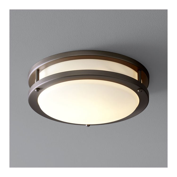 Oracle Single-Light LED 10.5" Flush Mount Ceiling Fixture - Oiled Bronze - Image 1