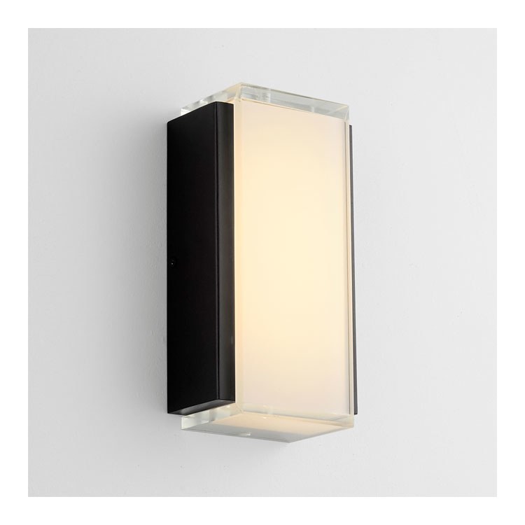 Helio Single-Light Small Outdoor Wall Sconce - Black - Image 1