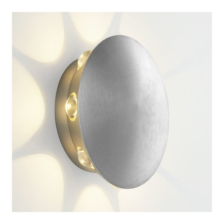 Rickie Eight-Light LED Outdoor Wall Sconce – Brushed Aluminum