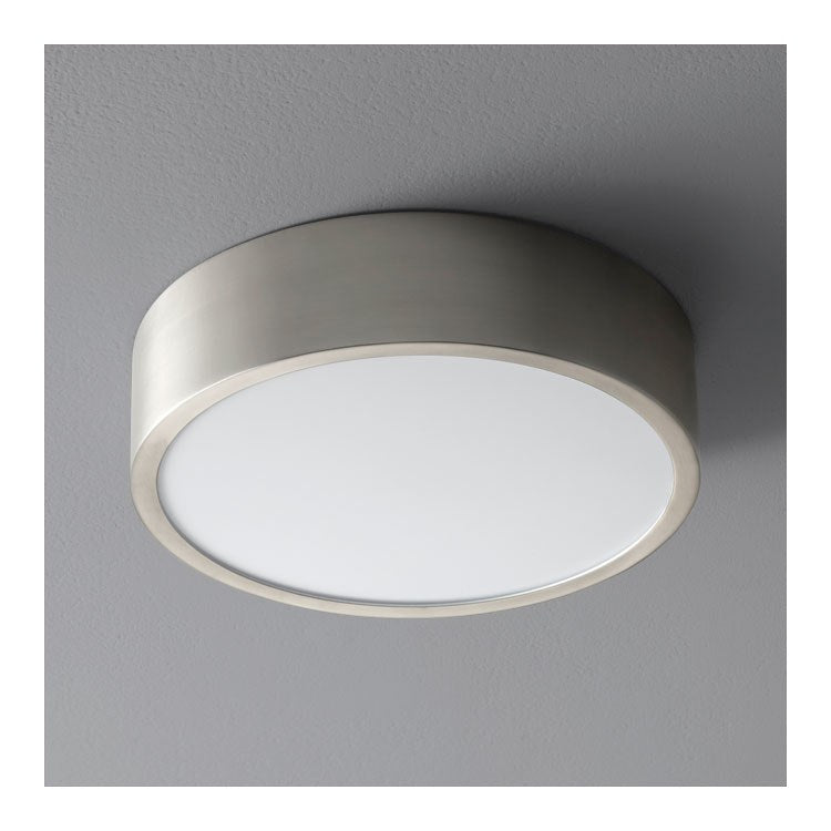 Peepers Single-Light 10" Flush Mount Ceiling Fixture - Satin Nickel - Image 1