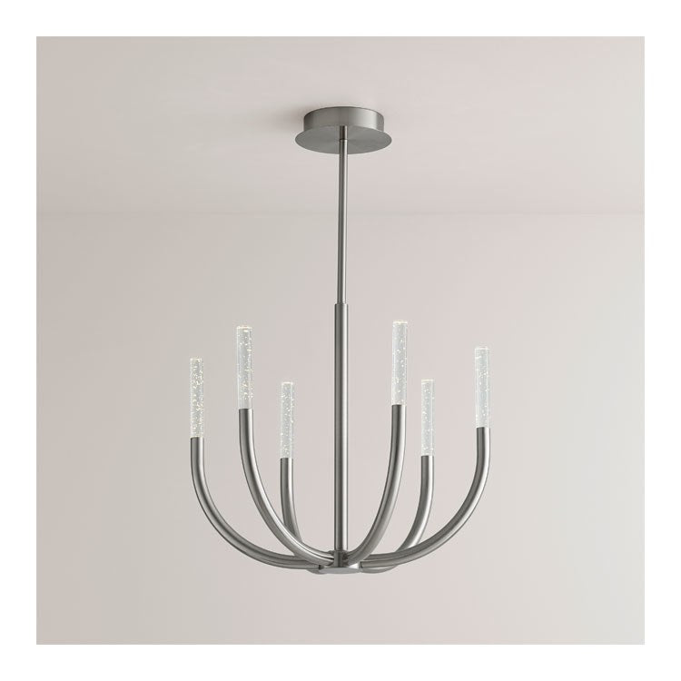Presto! Six-Light LED Chandelier - Satin Nickel - Image 1