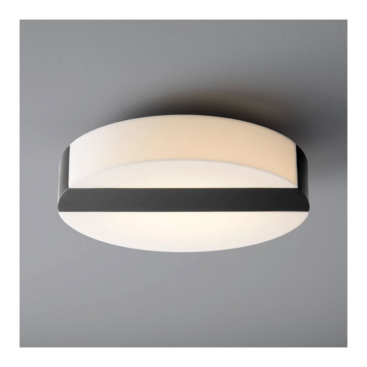 Aurora Single-Light Flush Mount Ceiling Fixture - Black - Image 1