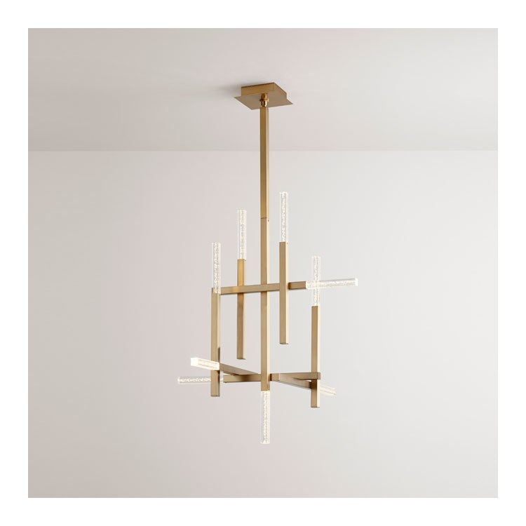 Atlantis Nine-Light Chandelier - Aged Brass - Image 1