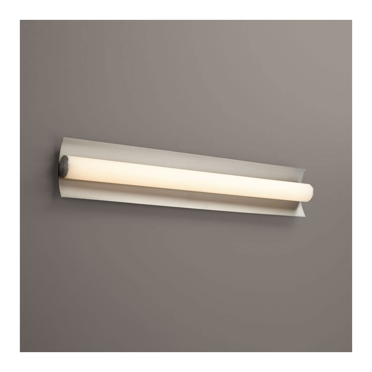 Wave Two-Light 35" LED Bathroom Vanity Fixture - Satin Nickel - Image 1