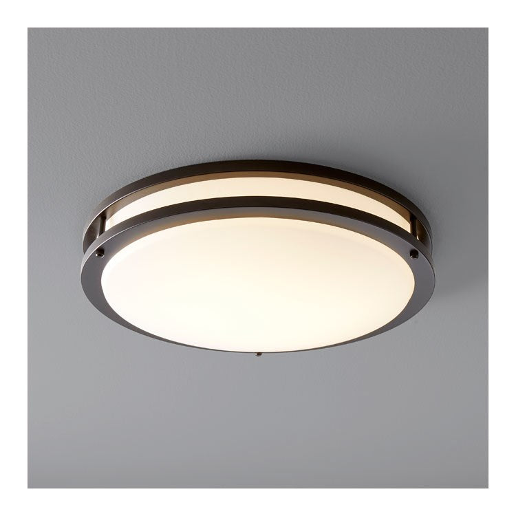 Oracle Single-Light LED 17.75" Flush Mount Ceiling Fixture - Oiled Bronze - Image 1