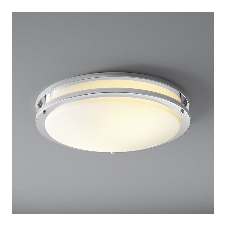 Oracle Two-Light LED Flush Mount Ceiling Fixture - Polished Chrome - Image 1