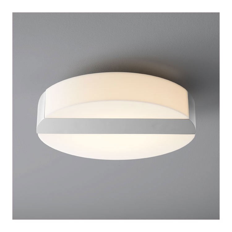Aurora Single-Light Flush Mount Ceiling Fixture - Polished Nickel - Image 1