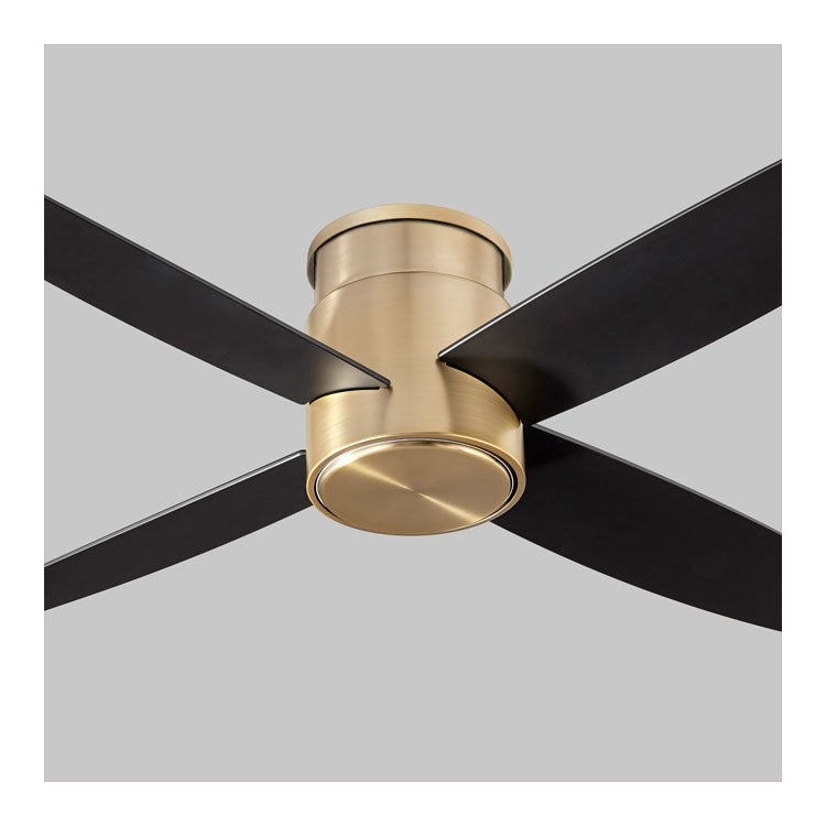 Oslo 52″ Four-Blade Hugger Ceiling Fan – Aged Brass