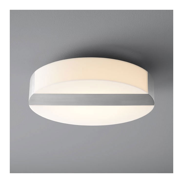 Aurora Single-Light Flush Mount Ceiling Fixture - Satin Nickel - Image 1