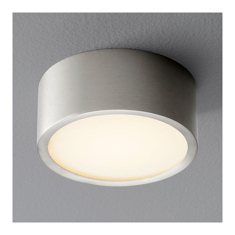 Peepers Single-Light 4.75" Flush Mount Ceiling Fixture - Satin Nickel - Image 1
