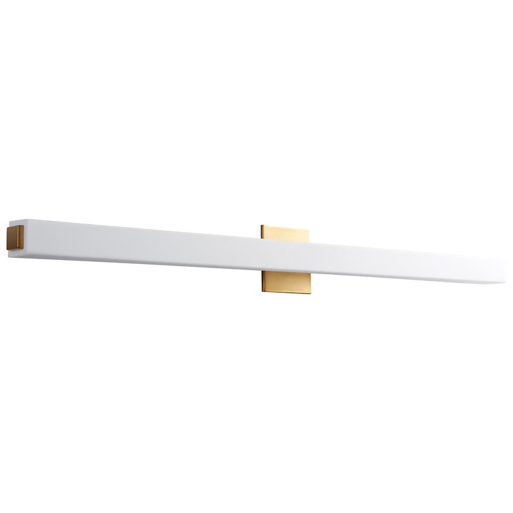 Adelphi Two-Light 46" LED Bathroom Vanity Fixture - Aged Brass - Image 1