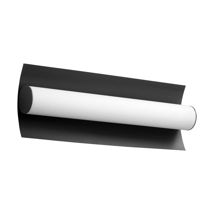 Wave Single-Light 18" LED Bathroom Vanity Fixture - Black - Image 1