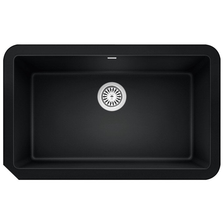 Kitchen Sink Ikon 30 x 19 Inch Single Bowl Apron Front Coal Black Farmhouse - Image 1