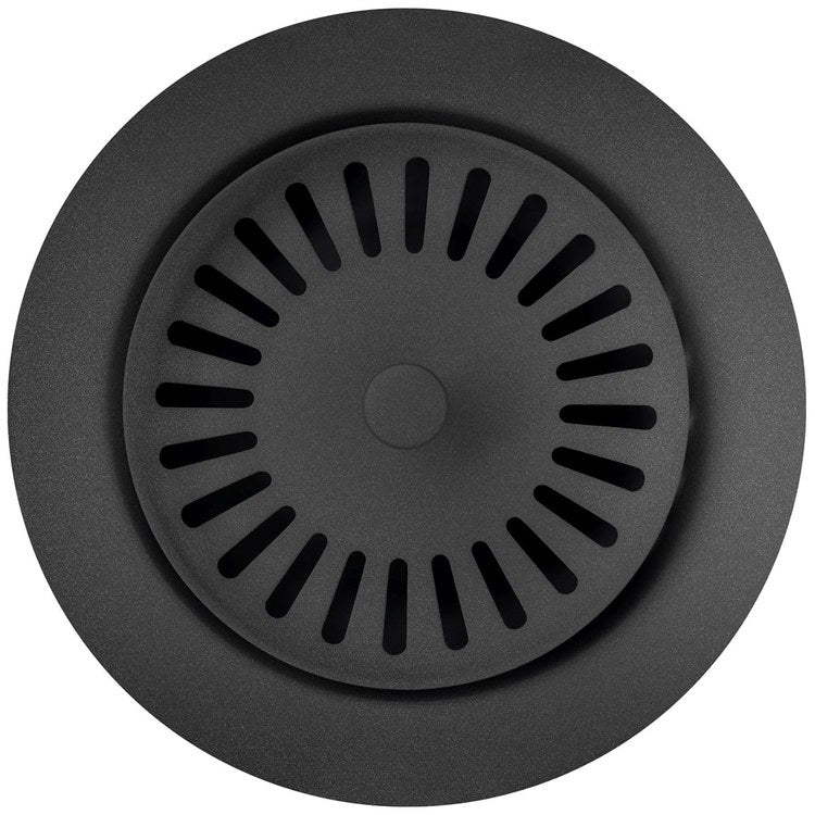 Drain Assembly Basket Strainer Anthracite Stainless Steel for Drains with 3-1/2IN Connection - Image 1