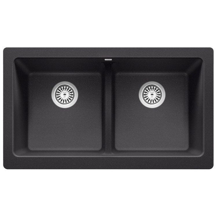 Kitchen Sink Vintera 33 x 19 Inch Double Bowl Anthracite Apron Front Rectangle - Image 1