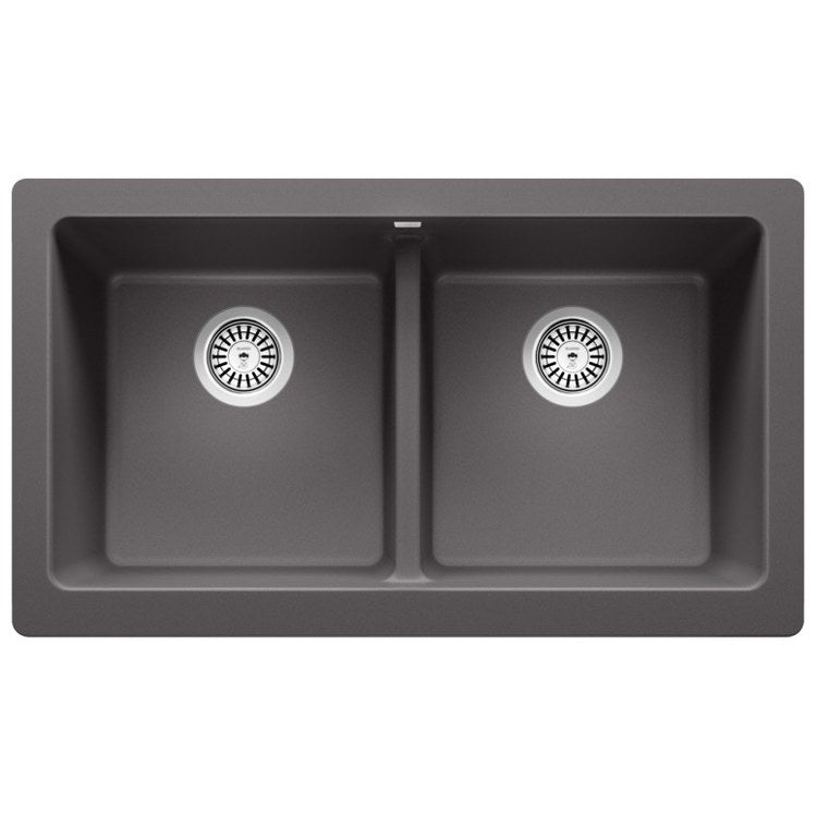 Kitchen Sink Vintera 33 x 19 Inch Double Bowl Cinder Apron Front Rectangle - Image 1