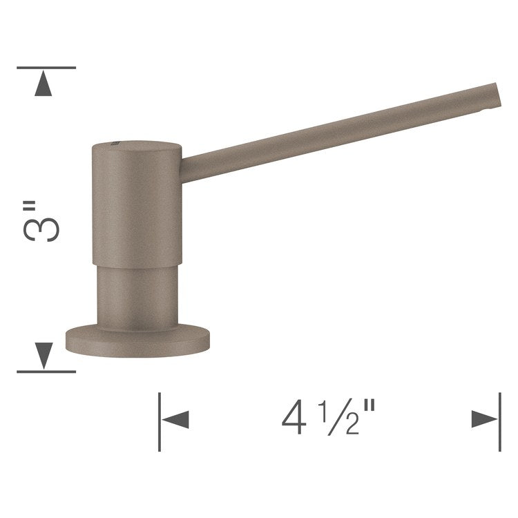 Soap Dispenser Torre Truffle Deck Mount Plastic Brass Pump 10 Fluid Ounce - Image 2