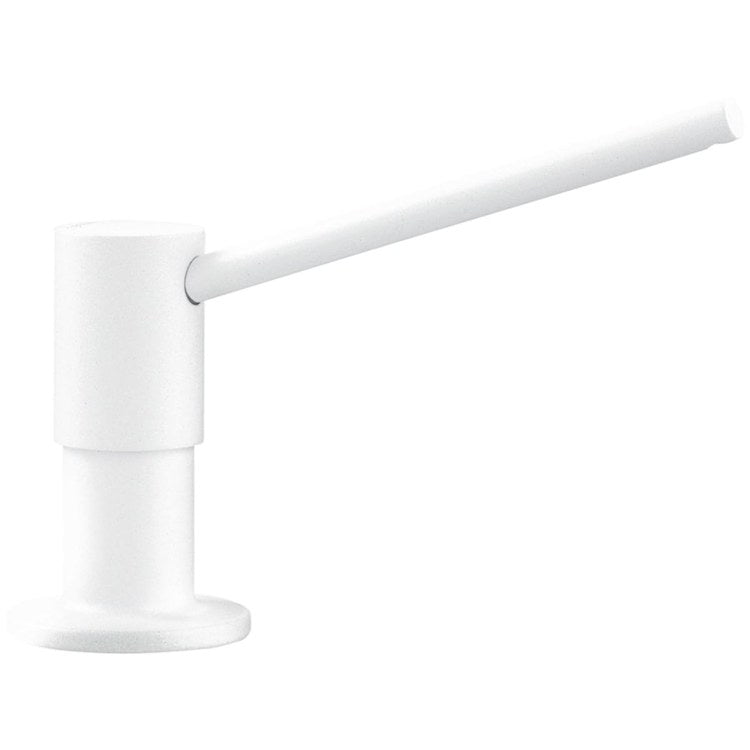 Soap Dispenser Torre White Deck Mount Plastic Brass Pump 10 Fluid Ounce - Image 1