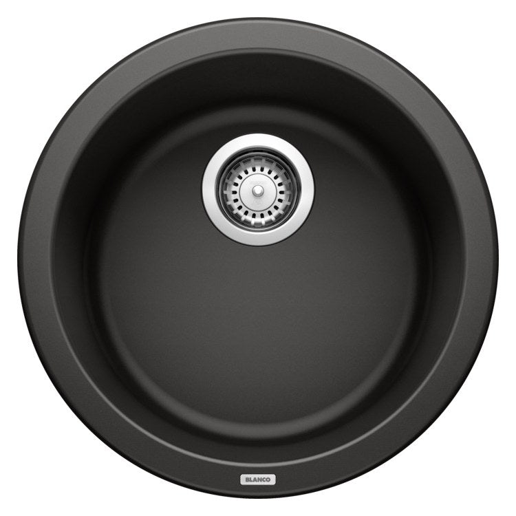 Bar Sink Rondo 17-3/4 x 17-3/4 Inch Single Bowl Coal Black Drop-In/Undermount - Image 1