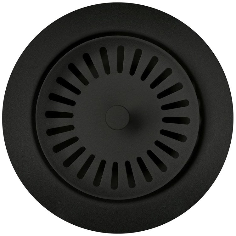 Drain Assembly Basket Strainer Coal Black Stainless Steel for Drains with 3-1/2IN Connection - Image 1