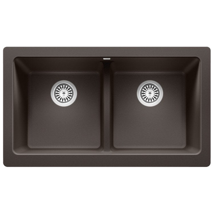 Kitchen Sink Vintera 33 x 19 Inch Double Bowl Cafe Apron Front Rectangle - Image 1