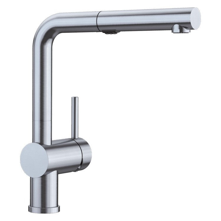 Kitchen Faucet Linus 1 Lever CALGreen Stainless Steel Pull-Out 2 Function 160 DEG Swivel 1 Hole 1.5 Gallons per Minute