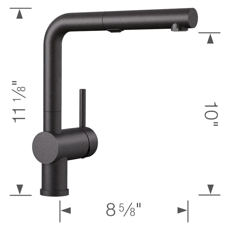 Kitchen Faucet Linus 1 Lever CALGreen Anthracite Pull-Out 2 Function 160 DEG Swivel 1 Hole 1.5 Gallons per Minute - Image 2
