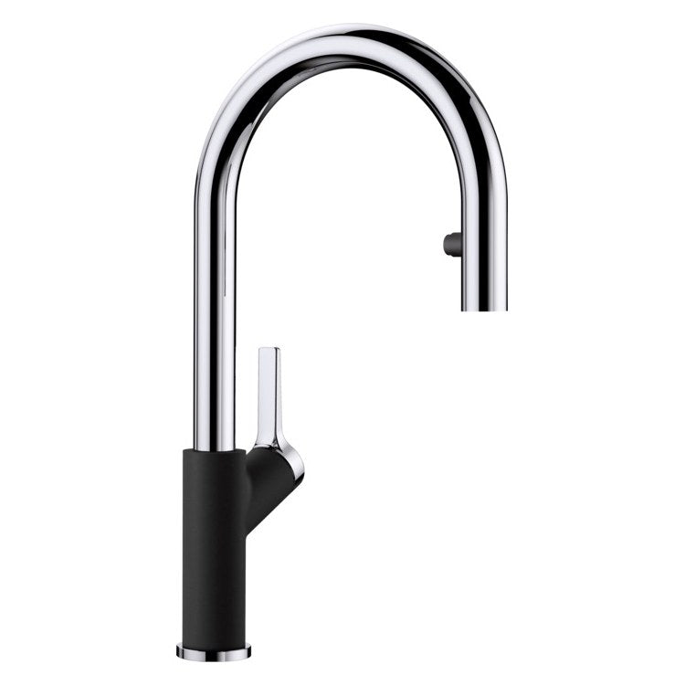 Kitchen Faucet Urbena 1 Lever CALGreen Coal Black Pull Down 2 Function Gooseneck 360 DEG Swivel 1 Hole 1.5 Gallons per Minute - Image 1
