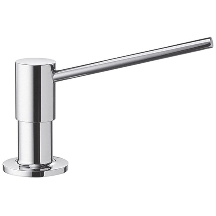 Soap Dispenser Torre Polished Chrome Deck Mount Plastic Brass Pump 10 Fluid Ounce - Image 1