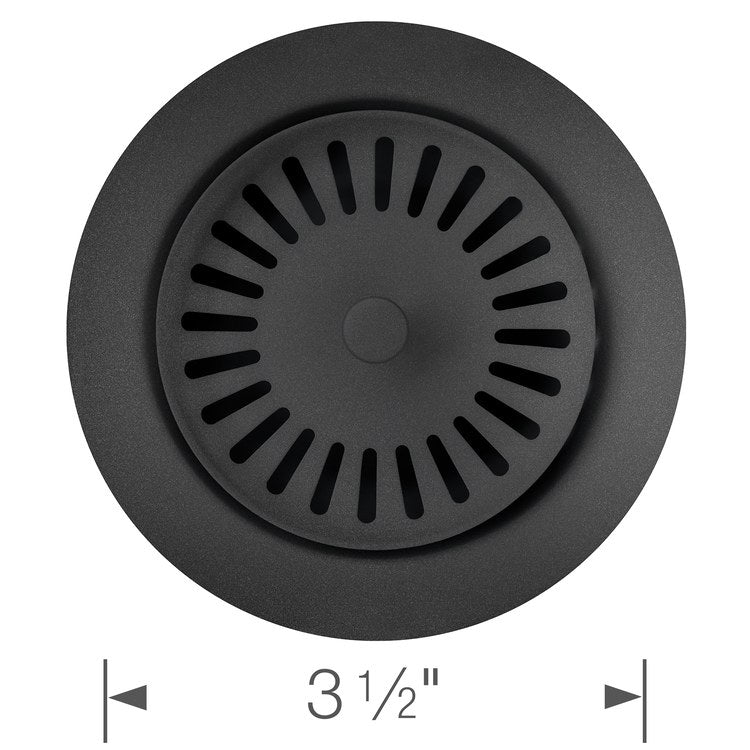 Disposal Flange Decorative Anthracite 3-1/2 Inch Stainless Steel for Drains with 3-1/2 Inch Connection 4-1/2 Inch - Image 2