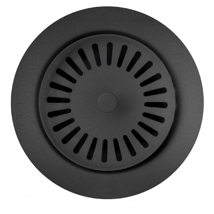 Disposal Flange Decorative Anthracite 3-1/2 Inch Stainless Steel for Drains with 3-1/2 Inch Connection 4-1/2 Inch - Image 1