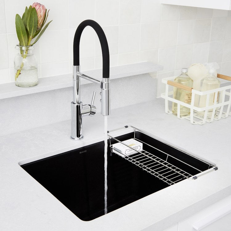 Laundry Sink Liven 25 x 22 Inch Single Bowl 1 Hole Coal Black Dual Mount - Image 3