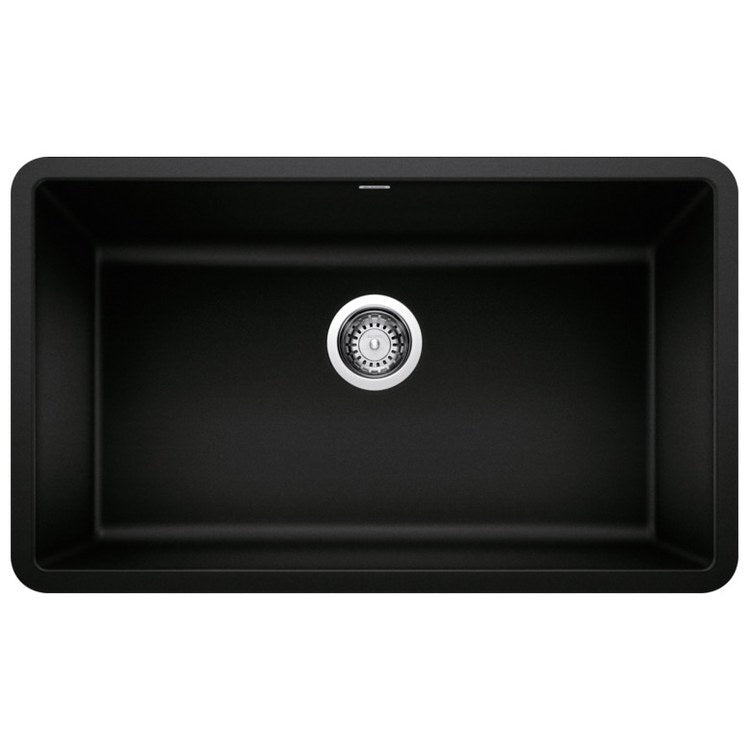 Kitchen Sink Precis 30 x 18 Inch Single Bowl Coal Black Undermount Rectangle - Image 1