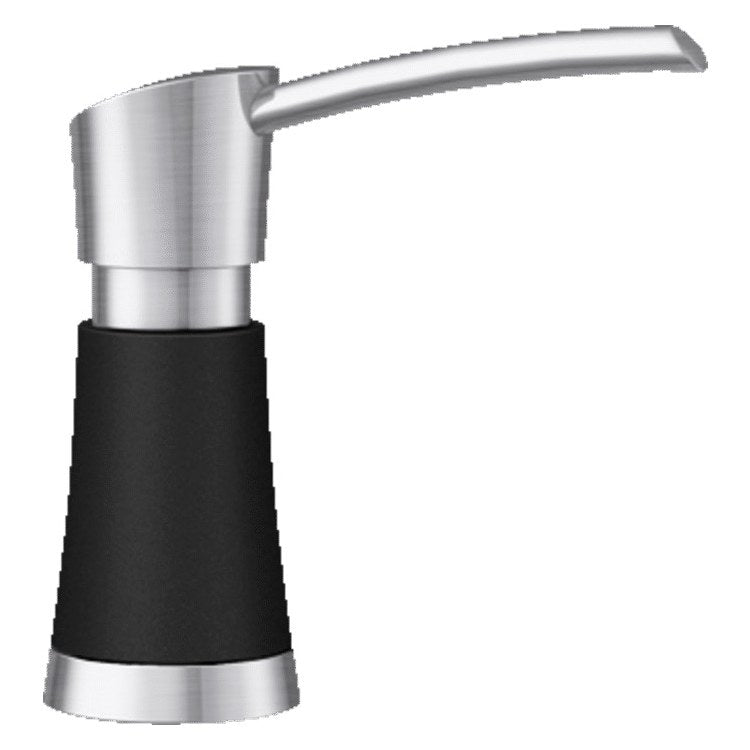 Soap Dispenser Artona PVD Steel/Coal Black Deck Mount Plastic Brass Pump 12 Ounce