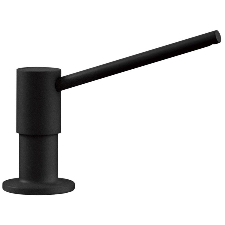 Soap Dispenser Torre Coal Black Deck Mount Plastic Brass Pump 10 Fluid Ounce - Image 1