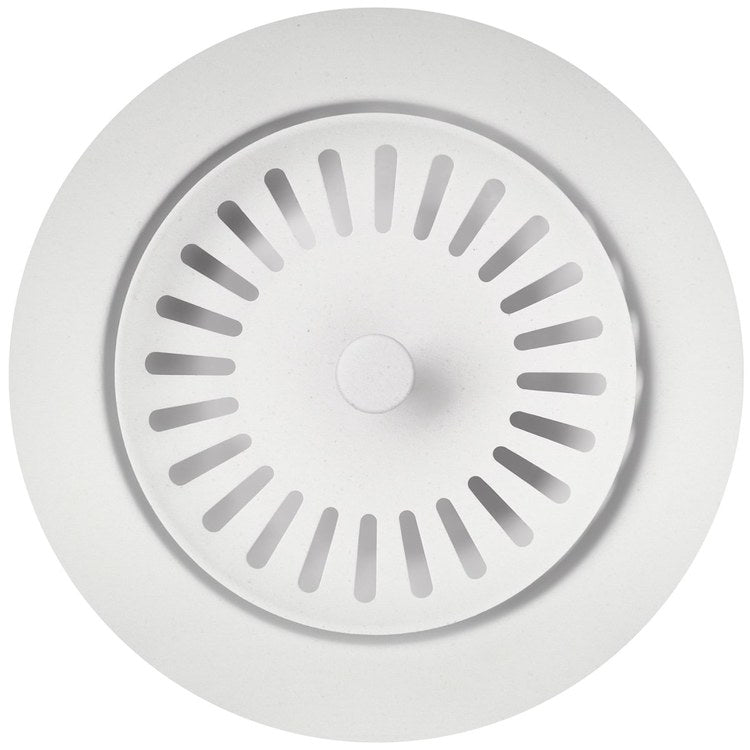 Drain Assembly Basket Strainer White Stainless Steel for Drains with 3-1/2IN Connection - Image 1