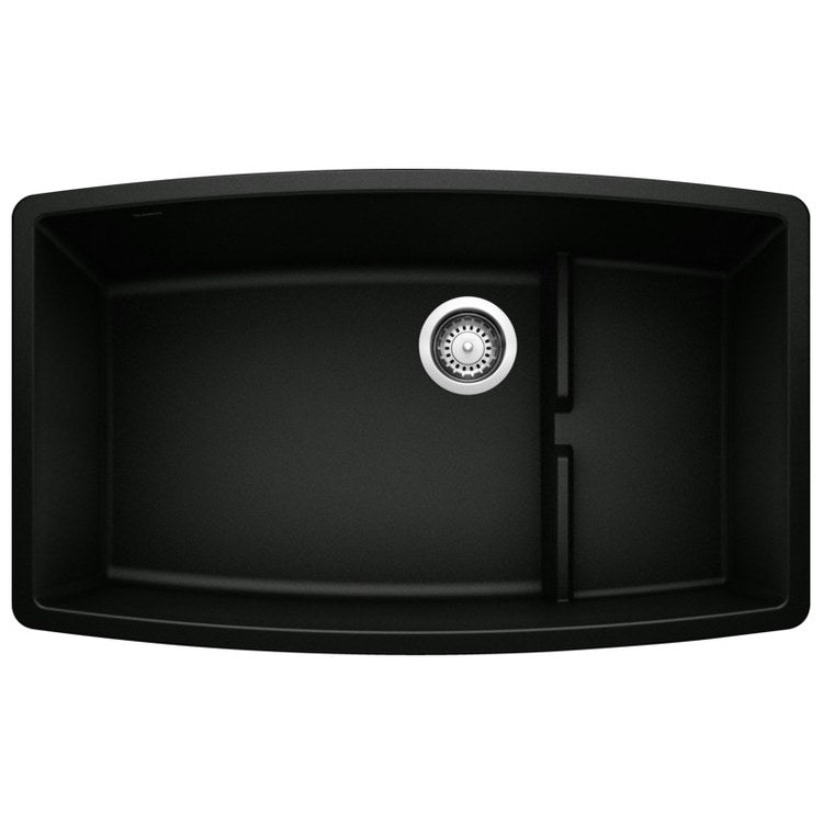 Performa Cascade 32" Super Single-Bowl Silgranit Undermount Kitchen Sink - Coal Black - Image 1
