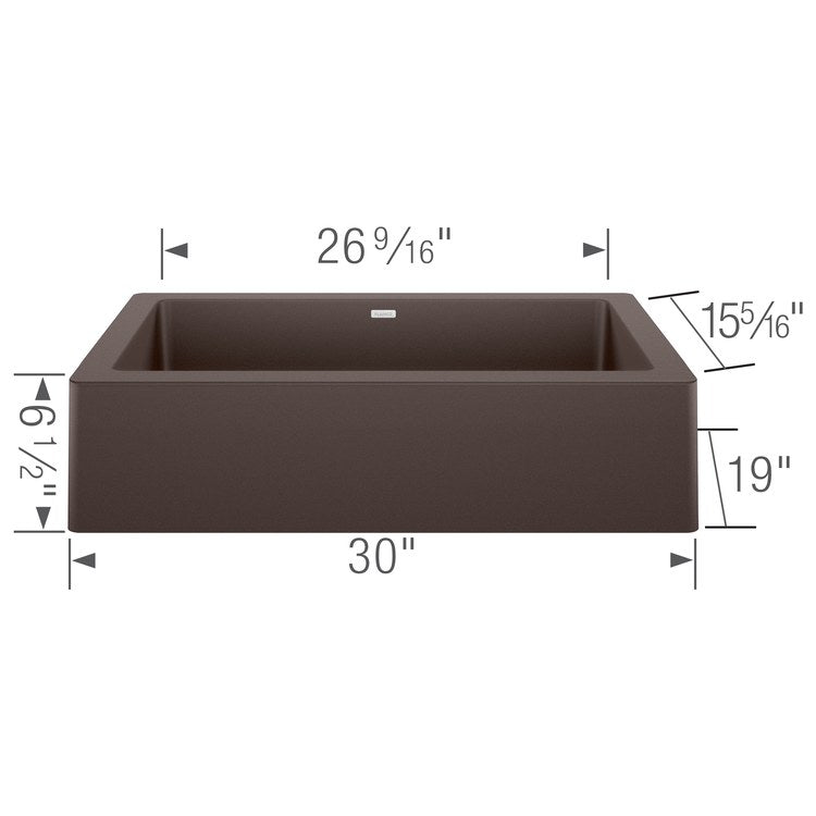 Kitchen Sink Vintera 30 x 19 Inch Single Bowl Cafe Apron Front Rectangle - Image 2