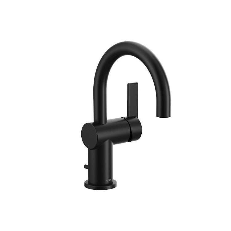 Lavatory Faucet Cia 1 Lever ADA WaterSense Matte Black 1.2 Gallons per Minute Metal Lift Rod Assembly 1/3 Hole - Image 1