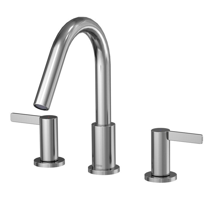 Roman Tub Trim GF with Handshower 2 Lever Polished Chrome ADA 8-11/16 Inch Reach - Image 3