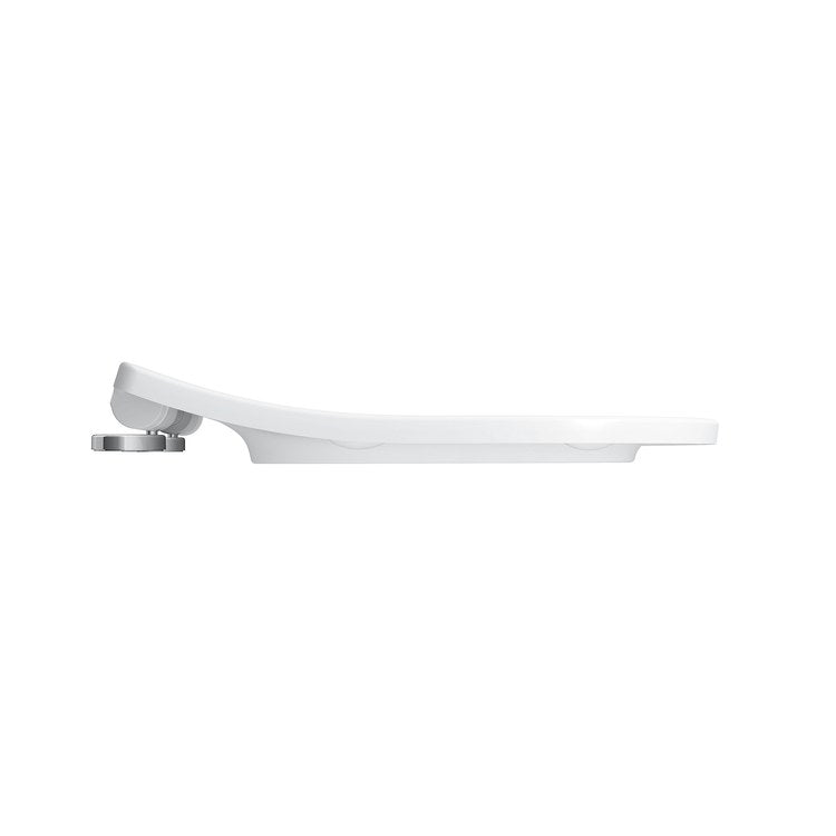 Toilet Seat Slim D-Shape Closed Front with Cover Slow Close Plastic Cotton 16-13/16 Inch - Image 2